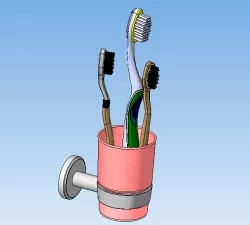 Glass for toothbrushes