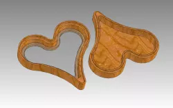 Heart shaped box with cover. Large version