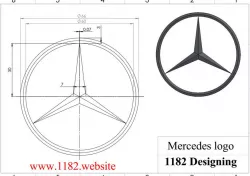 How to Design a 3D Mercedes car logo in Solidworks?