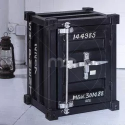 Retro Style Container Side Table