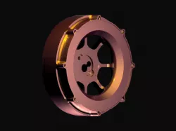 Revolved spoke wheel part