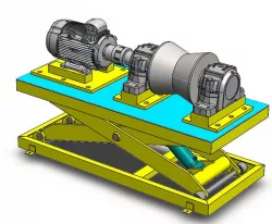 Scissor lift with table roller