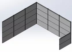 SHEET METAL PARTITION WALL (25mm)