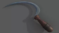 Sickle tool of labor PBR low-poly 3D model