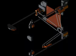 Simple Alu and 3D printed delta 3D printer