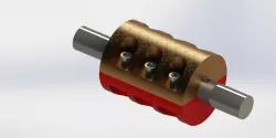 split muff coupling assembly drawing in Solidworks