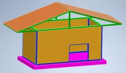 Steel truss Cage with walls