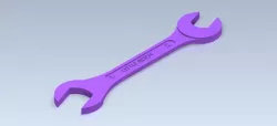 Studycadcam 3D CAD Exercise 206/ Spanner/ llave 17/13 Autodesk Inventor Pro