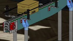 Table Top Chain Conveyor with Rubber Top