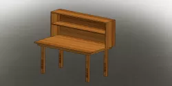 Table with book shelf