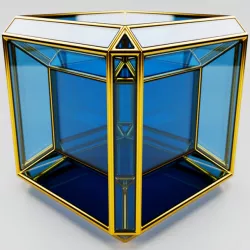 Tesseract with truncated edges and thickened outer walls