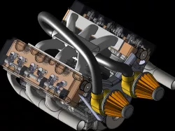 V6 Car Engine