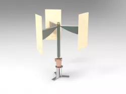 Vertical axis wind turbine power system