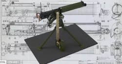 VINTAGE VICKERS MACHINE GUN