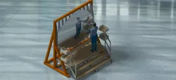 Wheeled platform with workstation - Tekerlekli basamaklı çalışma platformu