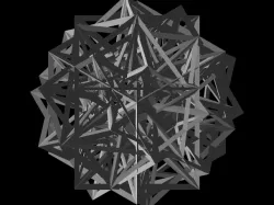 Wireframe squares combination