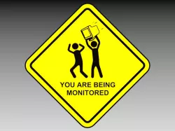 YOU ARE BEING MONITORED SIGN