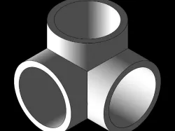3/4" PVC 3 Way Elbow Pipe