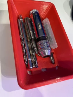 3D Print Tap / Drill bit Box red