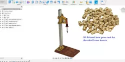 3D Printed heat press tool for threaded brass inserts
