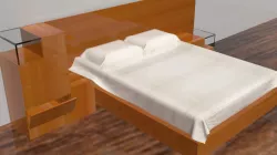 Bed and nightstand