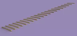 Brass frets for a 25.4 scale dreadnought acoustic guitar