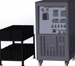 DC POWER SUPPLY TROLLY AND BATTRY STAND
