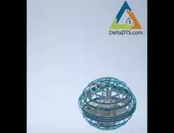 Flying Globe with flashing LEDs