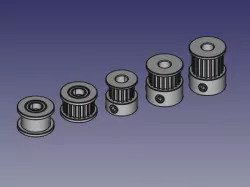 GT2 Pulleys And Idler for a 5mm shaft