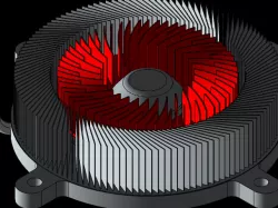 Heat sink with radial fan