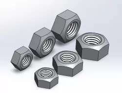 Hexagonal Nut M8, M10, M12