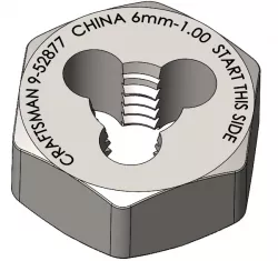 M6-1.00 Thread Die