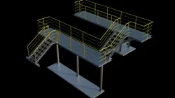 Plataforma com escada / Platform with ladder.