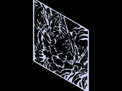 Tiger Laser Cut