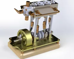 Two Cylinder Marine Engine