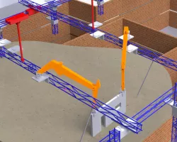 XYZ construction robot crane