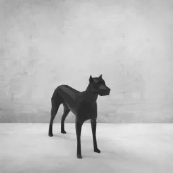 3D DOG MOTEL SAC KÖPEK MODEL DOBERMAN
