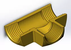 3X 1/2" FNPT Brass Tee Fitting