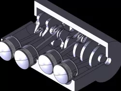 4 cylinser IC engine (CATIA v5)