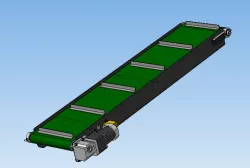 Belt conveyor for bulk materials with low density