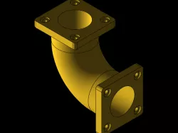 Bend pipe with flange