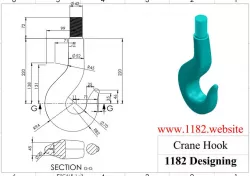 crane hook assembly drawing