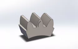 Gear with aero fin shape holes