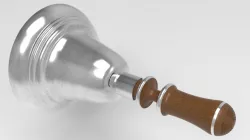 Golden Bell Design with a Handle