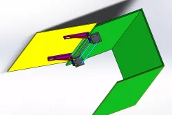 invisible long hinge with five pivots and a