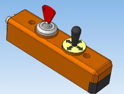 Joystick for remote control of the mechanism