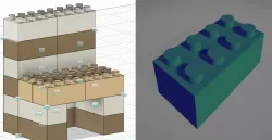 Lego sofa from Lego brick