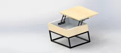 Lift-Up Coffee Table w/ Hydraulic Hinge