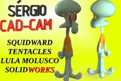 Lula Molusco Squidward Tentacles Sérgio CAD CAM
