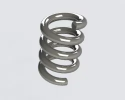 Metal Spring model in SolidWorks